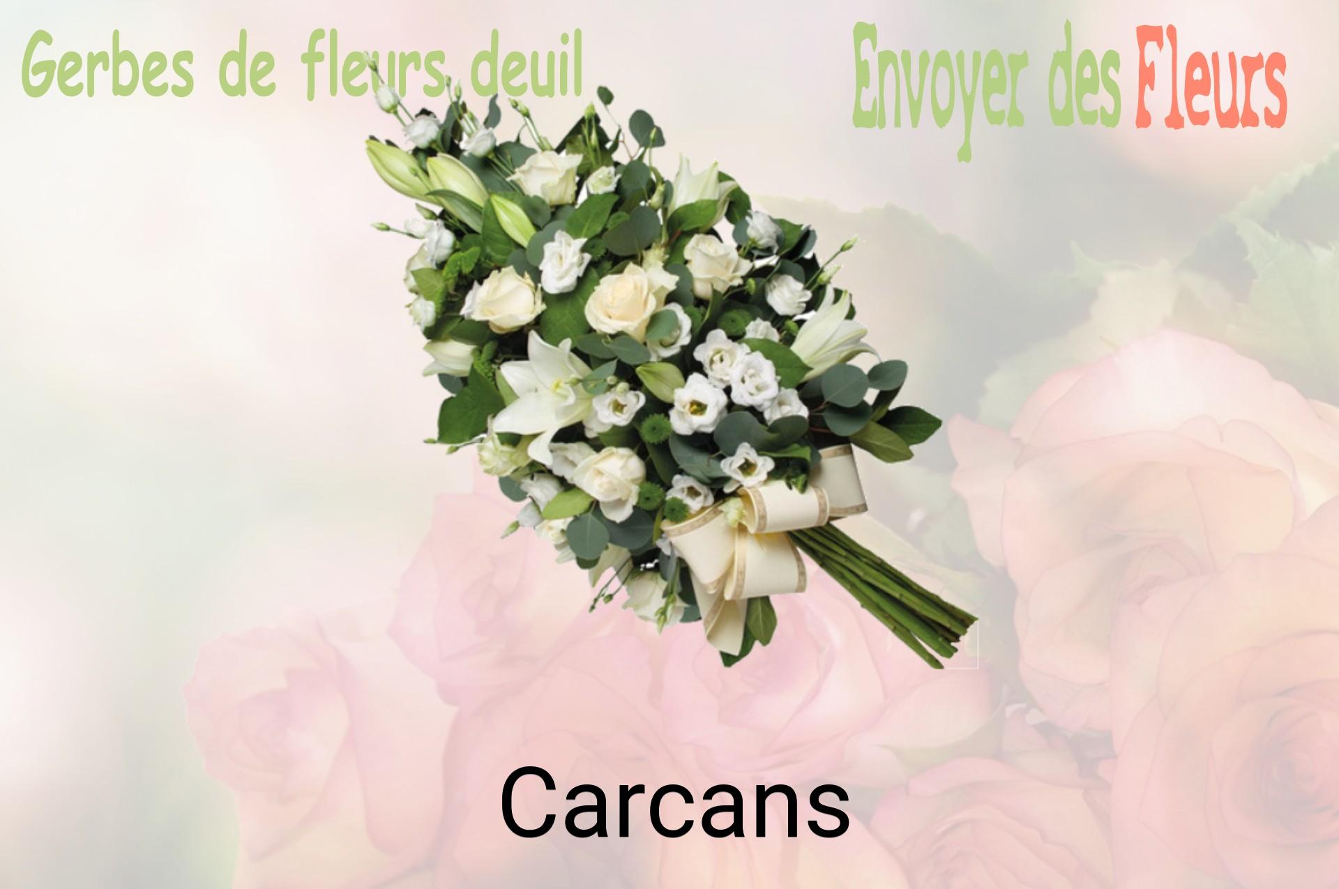 Gerbe de fleurs de deuil livrée à Carcans